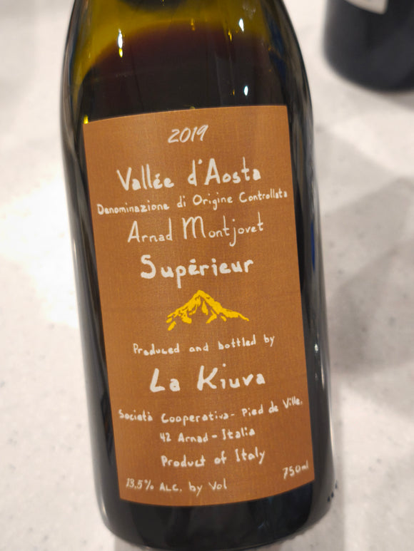 La Kiuva Vallee d'Aosta Arned Montjovet DOC Superieur 2019