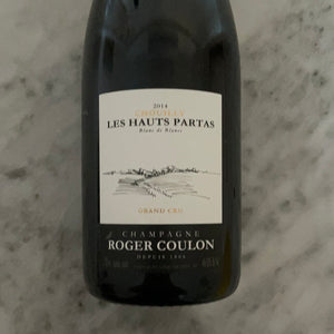 Champagne Roger Coulon Chouilly Les Hauts Partas Blanc de Blancs Grand Cru Extra Brut 2014