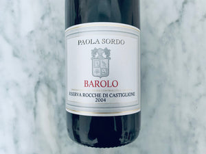 Paola Sordo Barolo Rocche di Castiglione DOCG 2004